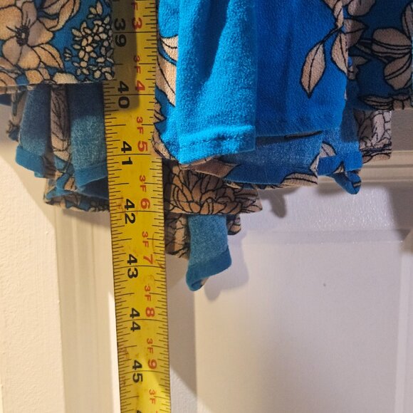 Torrid Sz 4 Gauze Cold Shoulder Skater Dress Plus Size Floral Boho Aesthetic - Picture 9 of 10